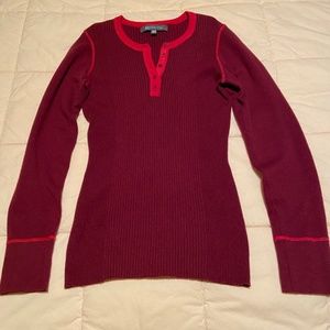Title Nine Burgundy Woolicious Henley (medium)